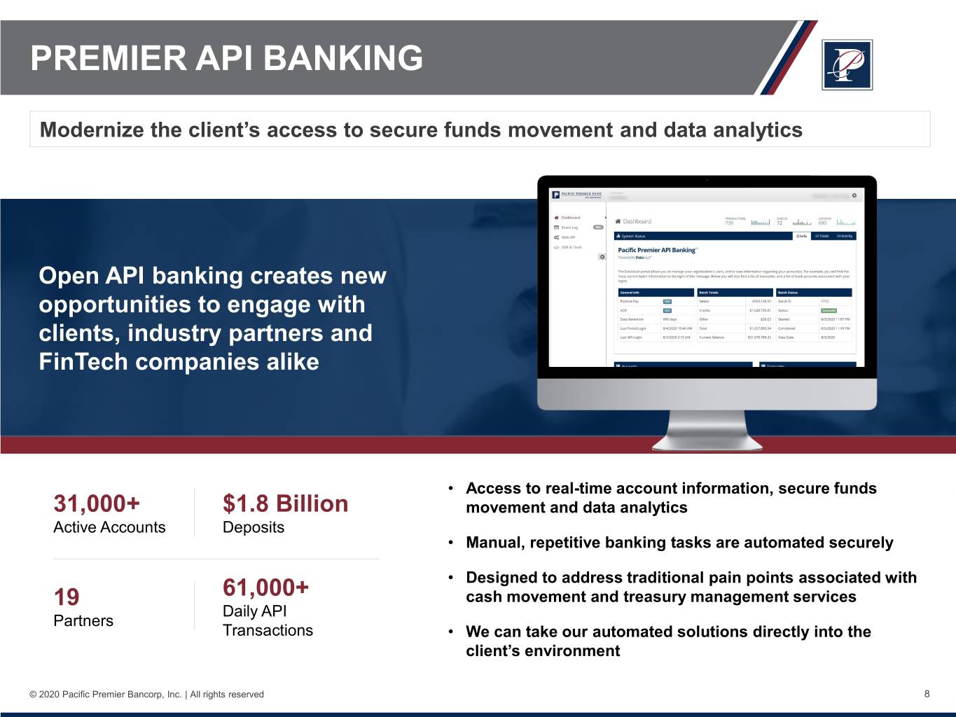premier api banking现代化客户获取安全资金流动和数据分析open api banking创造新