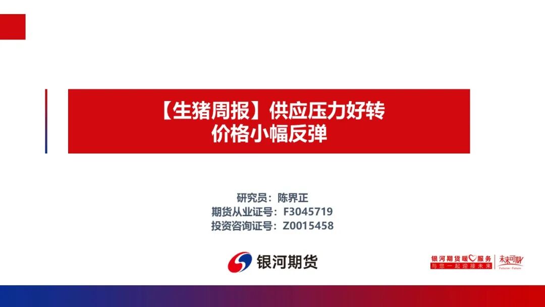 【生猪周报】供应压力好转价格小幅反弹