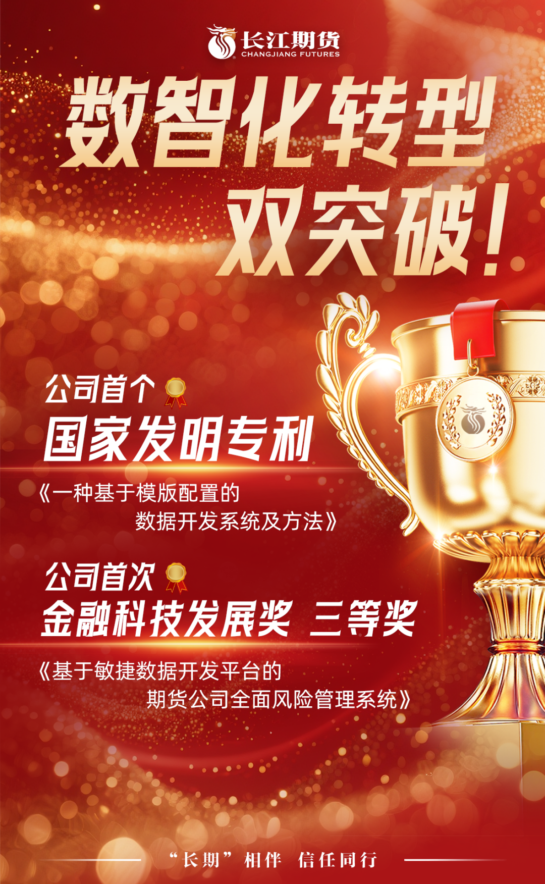 数智化转型双突破:长江期货首获金融科技发展奖与国家发明专利授权
