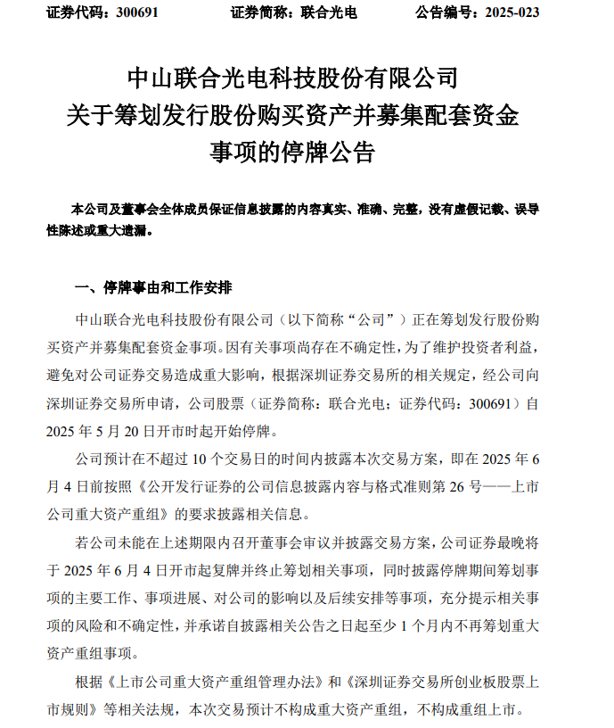 联建光电股票分析
