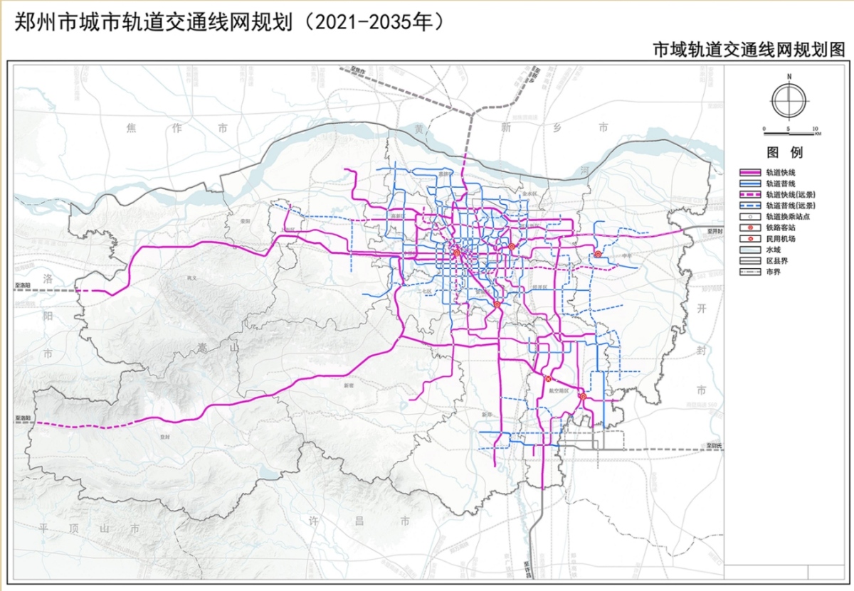 郑州地铁第三期规划图图片