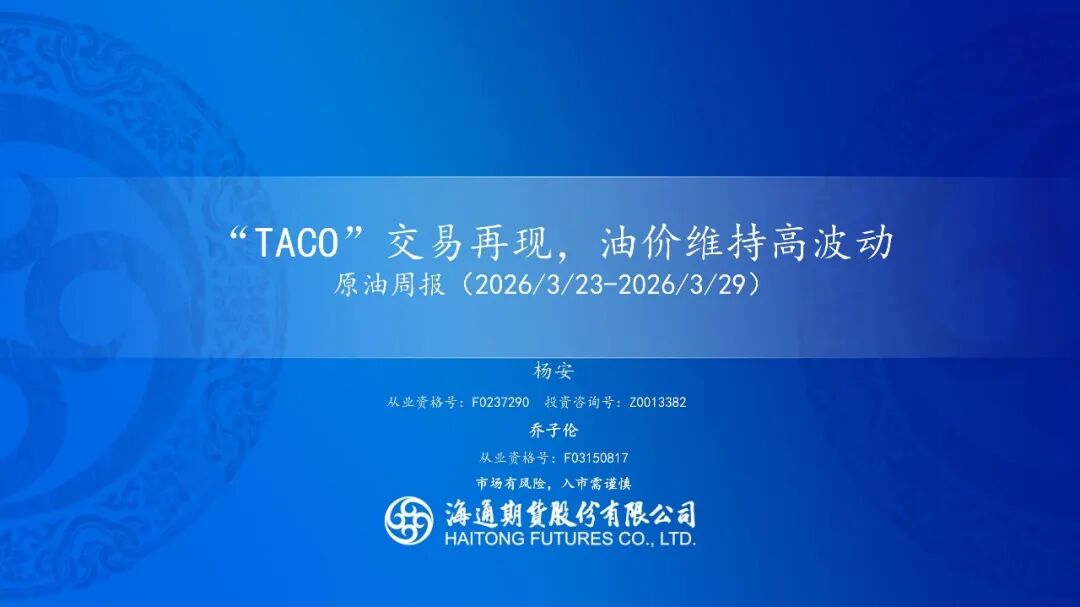 原油周报：“TACO”交易再现，油价维持高波动